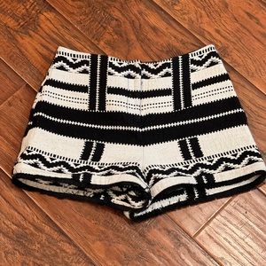 Topshop Black & White Shorts, US Size 4